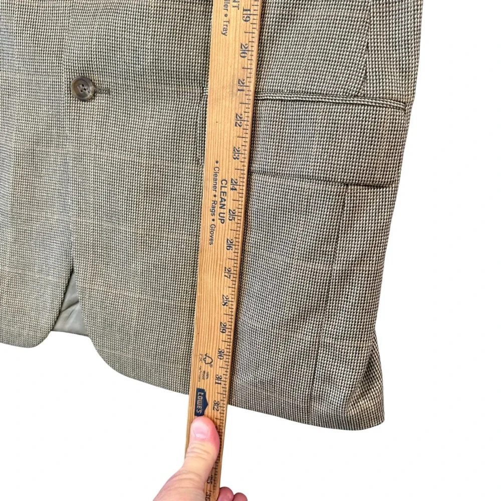 VTG Chaps Ralph‎ Lauren Blazer 40R Tan Plaid Old Money Tradcore Ivy League New